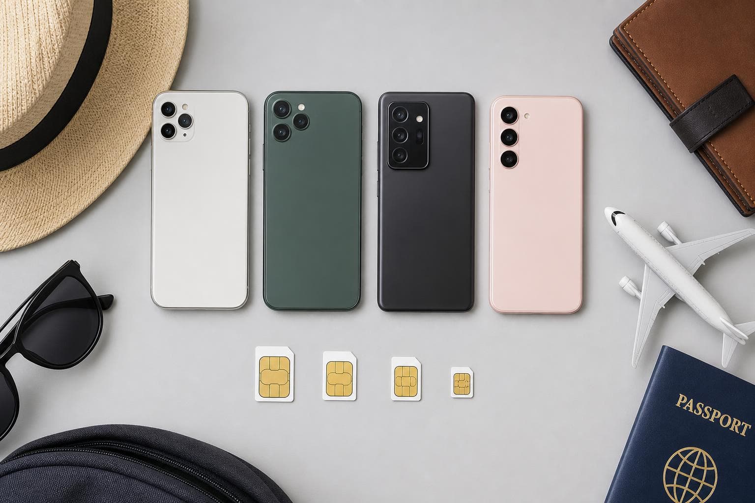 eSIM 吃到飽與流量型方案比較,智慧型手機顯示網路選擇介面